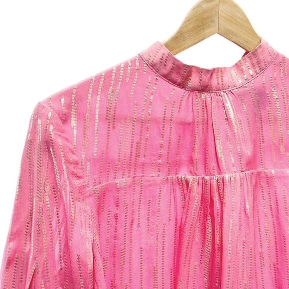 New Birgitte Herskind Ilse Silk Striped Blouse - Picture 8 of 15